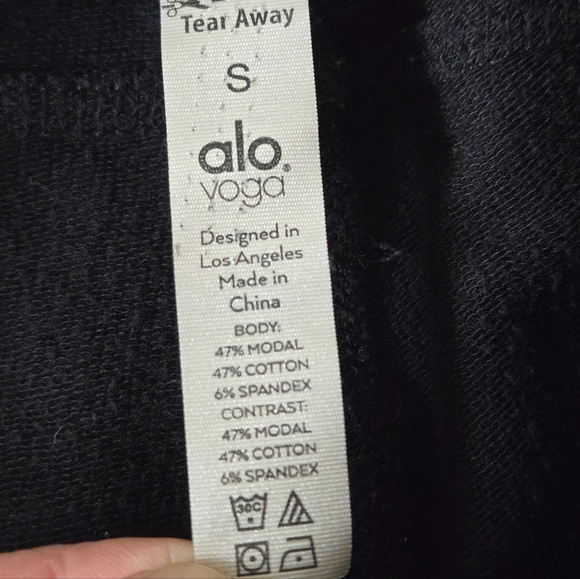 Alo Yoga Womens Urban Moto Sweatpant Joggers Small Black Slim Fit Casua Travel - Picture 15 of 15